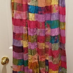Multi Colored Plaid style Broom Skirt